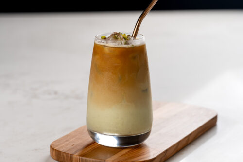 Pistache cold brew latte